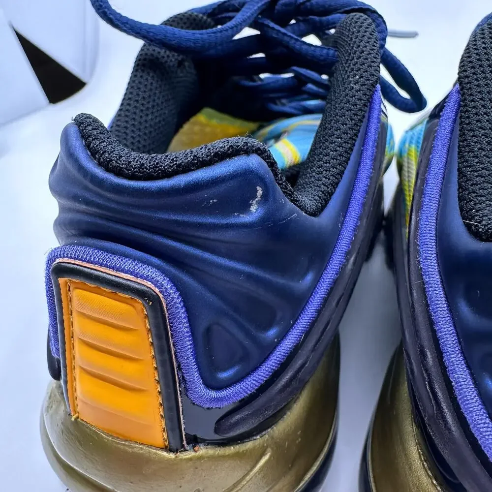 Nike Air Max Deluxe Youth AR0115-401 Kids 4Y Blue/Yellow/Black Lace-up Sneakers